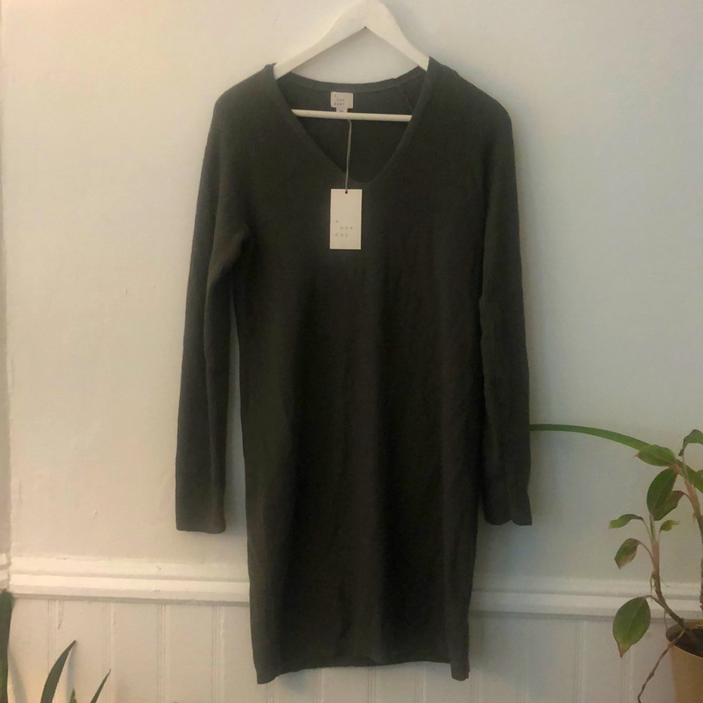 Forest Green Sweater Dress, New With Tags
